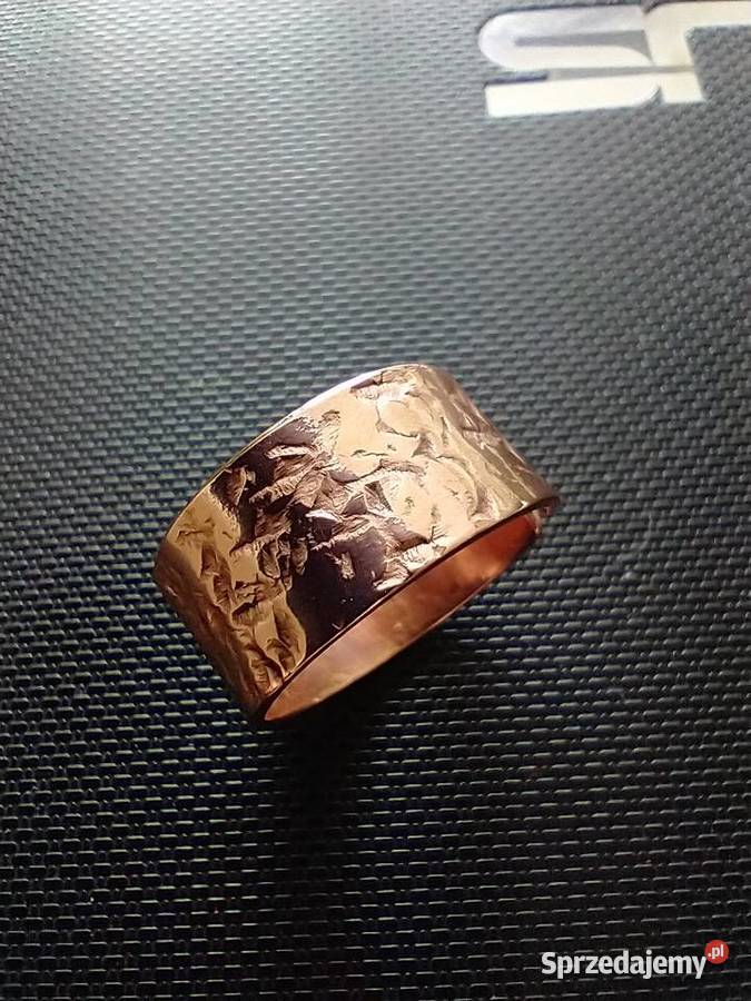 Kuta obrączka pierścionek czysta miedź