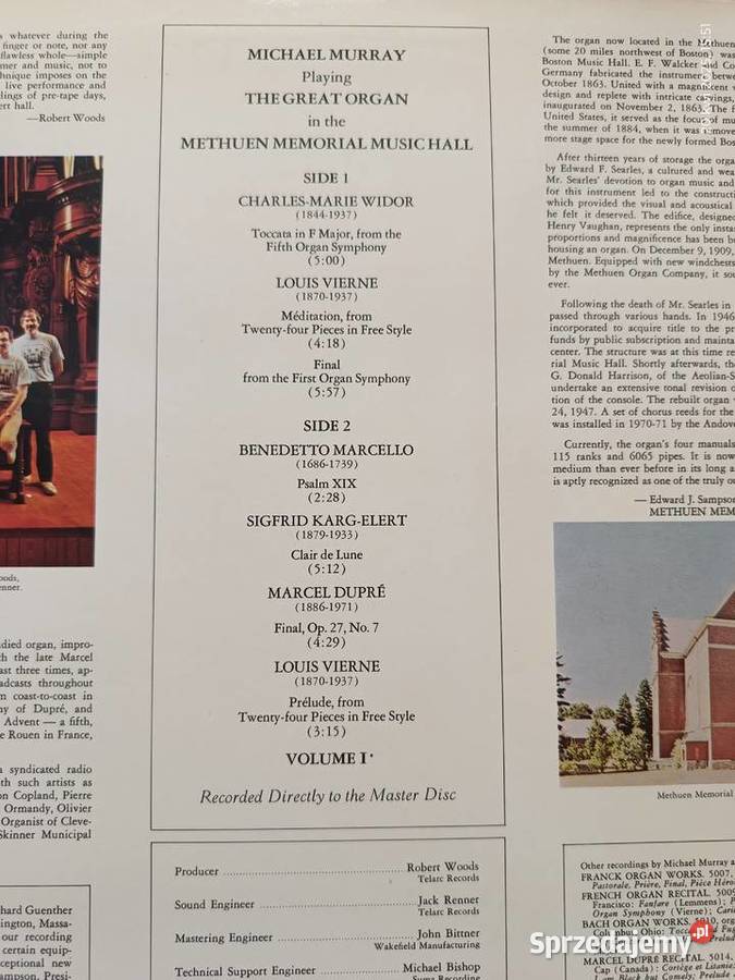 Winyl Muzyka Organowa Michael Murray Wronki