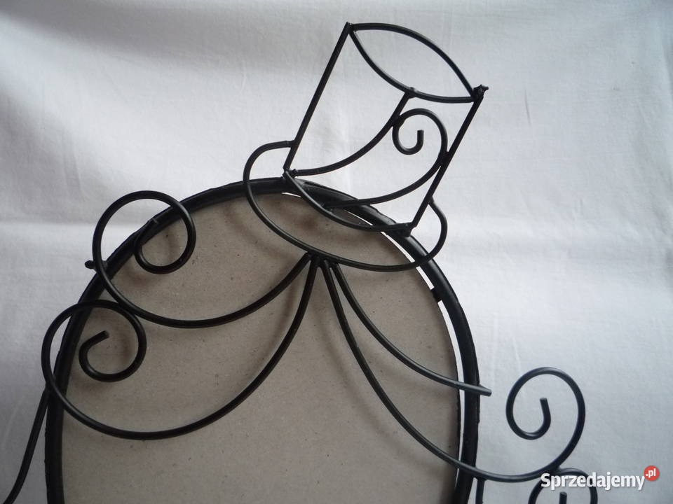 Czarna Ramka na lustro Ciekawy Stojak na nóżce Szczecin