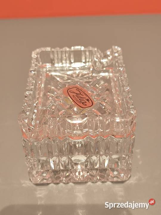 Kryształowa szkatułka popielnica PRL wielkopolskie
