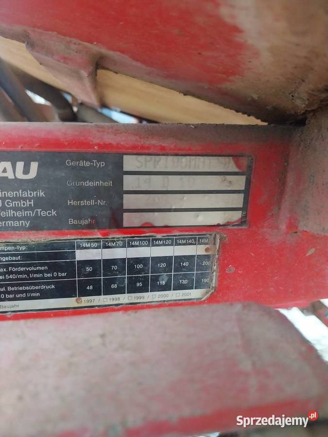 Opryskiwacz Rau Spridomat 1100l Bolesławiec