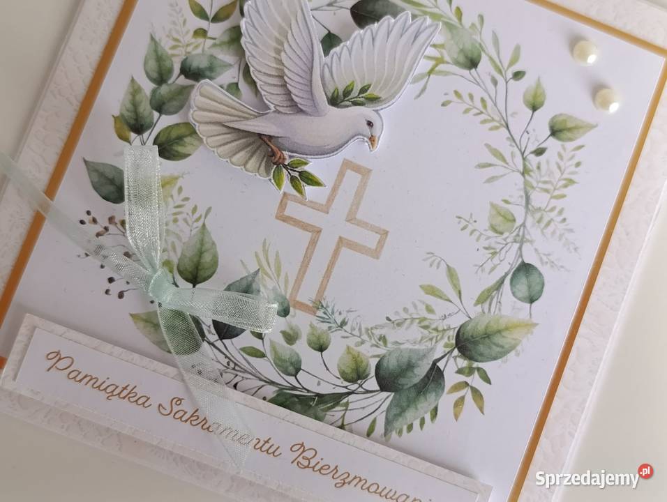 Kartka na Bierzmowanie ręcznie robiona łódzkie Łódź sprzedam