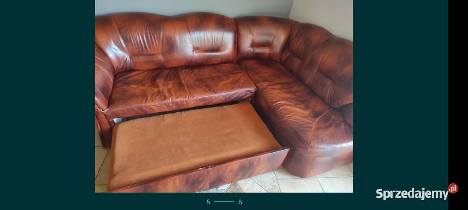 Komoda narożna witryna kanapa narożna skórzana Komańcza sprzedam