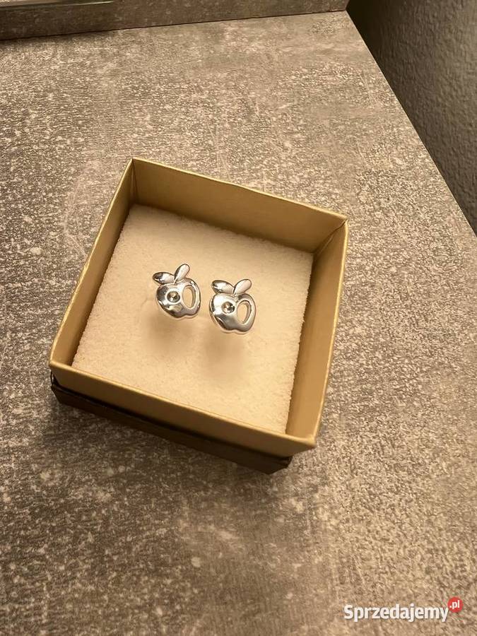 Kolczyki srebrne jabłko jabłka Jasło sprzedam