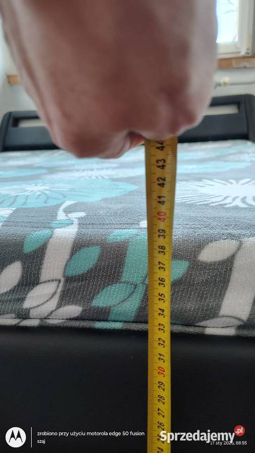 Łóżko z Eco skóry z oświetleniem