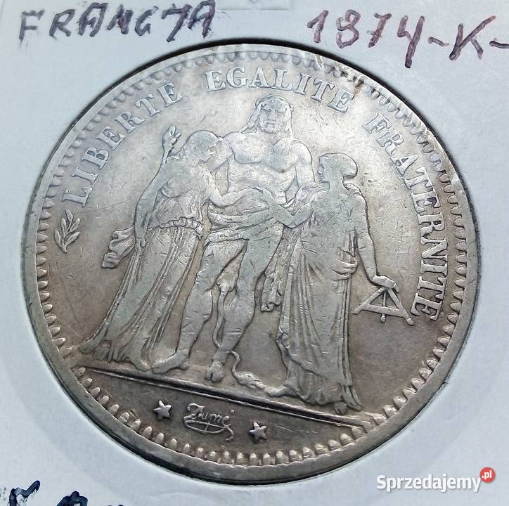 FRANCJA5 FRANKÓW1874 rKSREBROHERKULES mazowieckie Legionowo