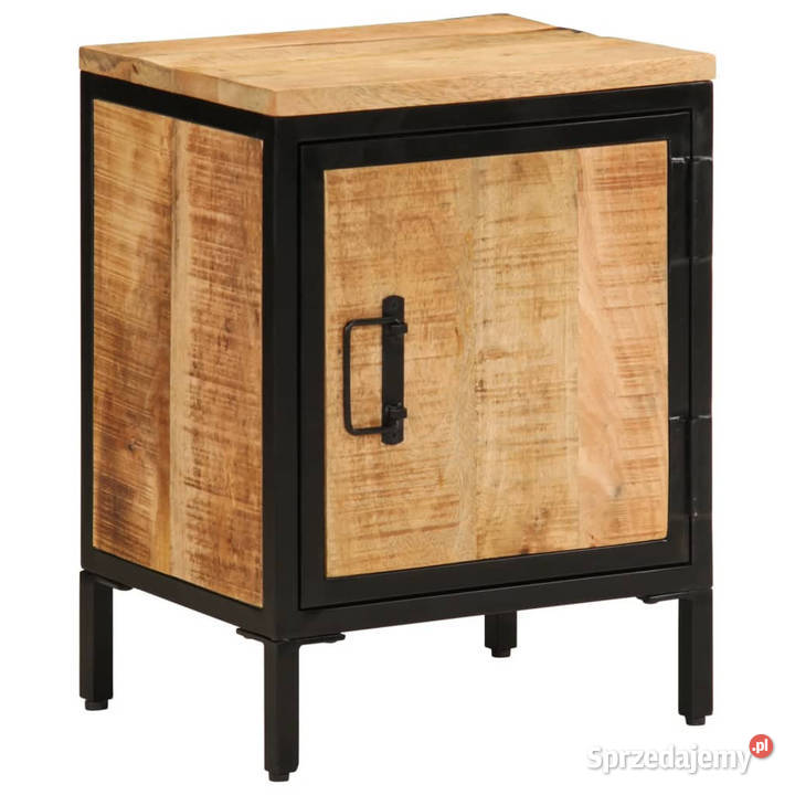 Szafka nocna 40x30x525 surowe drewno mango