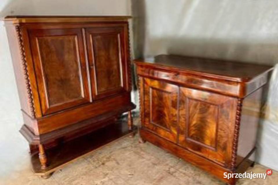 Piękna komoda biedermeier XIXw KOMPLET Wałbrzych sprzedam