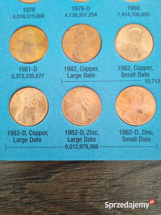Lot monet 1 cent usa Lincoln Żary