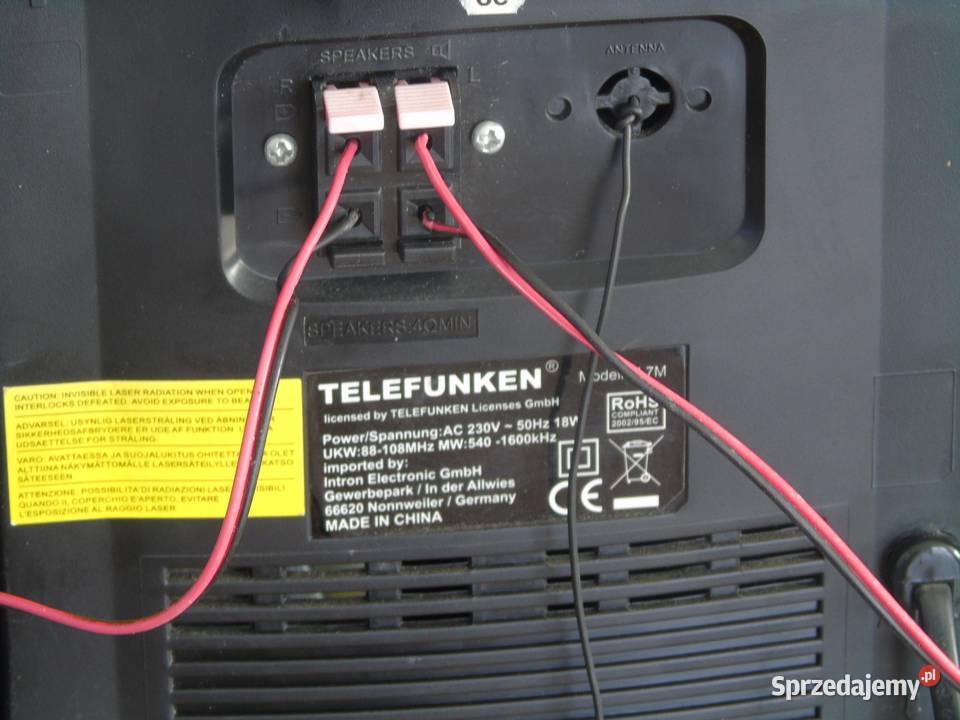 Wieża Telefunken CD USB mp3 kolumny sprawna podkarpackie Jasło