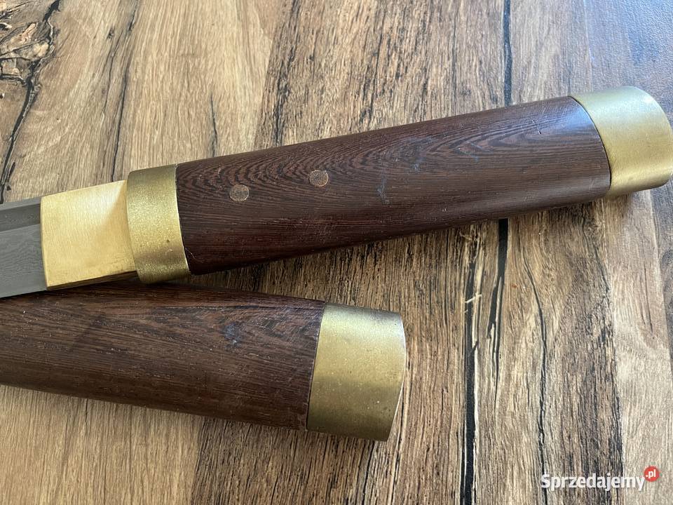Krótki miecz wakizashi w damascenie Mrągowo