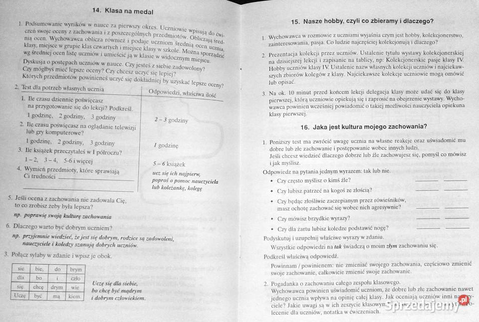 Poradnik dydaktyczny Godziny wychowawcze