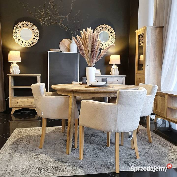 Stół okrągły BONN na czterech nogach 120 z mango Lublin sprzedam