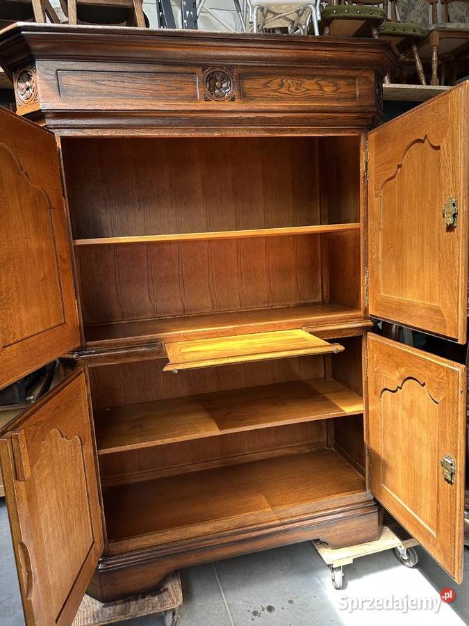 Masywny dębowy zestaw 100 lite drewno komoda Sławoszewek