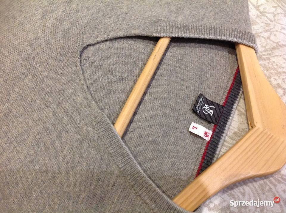 Sweter Męski WHITE STUFF L szary Angora 10 lubuskie Nowa Sól