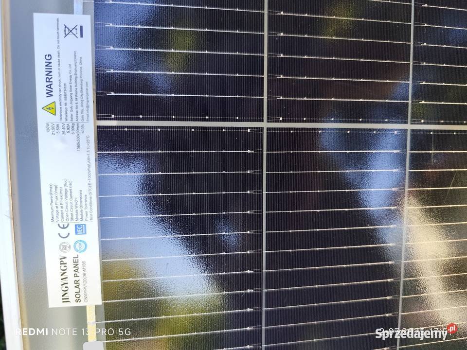 Panele monokrystaliczne 120W x 4 480W całość Koszyce