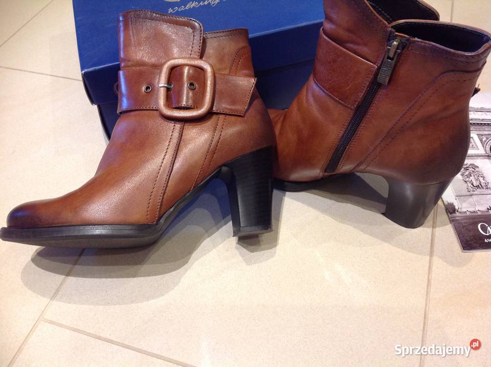 Kozaki Skórzane Damskie Botki CAPRICE 37 j Nowe Kozaki Nowa Sól sprzedam