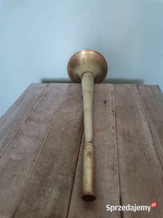 Stara trąbka sygnalowa w stylu Art Deco SPRAWNA blaszane Kraków