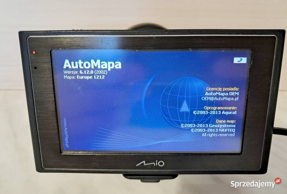 Nawigacja GPS Mio działająca z kartą pamięci