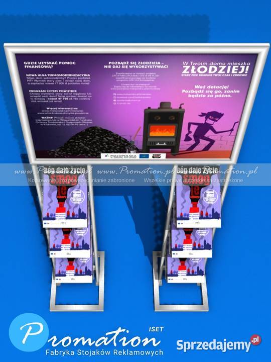 Stojak ekspozycyjny na ulotki i plakat 6 miejsc Warszawa sprzedam