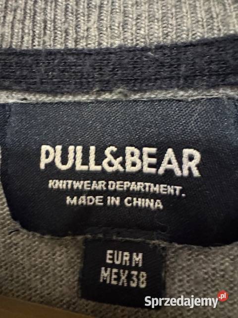 Sweter męski M PullBear szary ciepły dzianina z Częstochowa