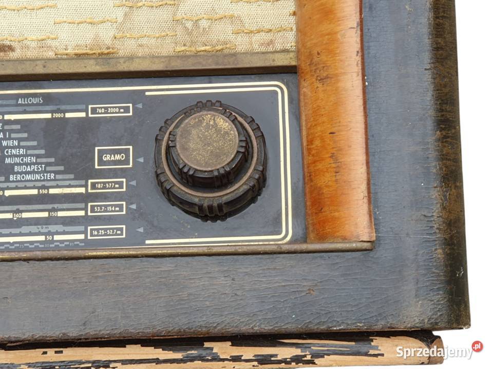 Stare Czechosłowackie Radio TESLA 521A drewno Cieszyn