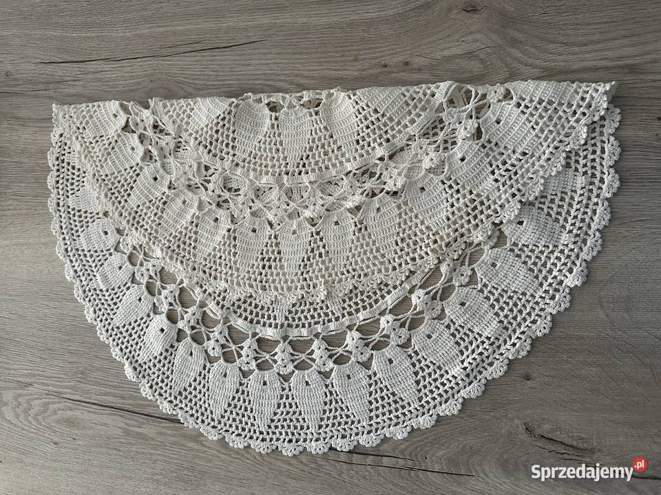 Serweta szydełko śr 60 biała Łódź
