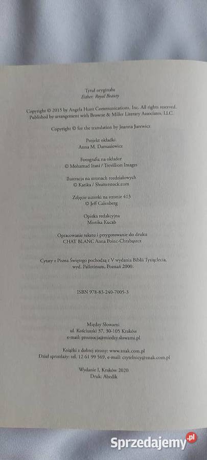 Esteta królewskie pięknoAngela Hunt sprzedam