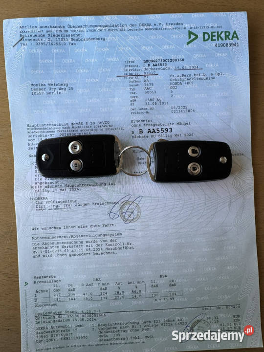 Honda Jazz komputer pokładowy zachodniopomorskie Szczecin