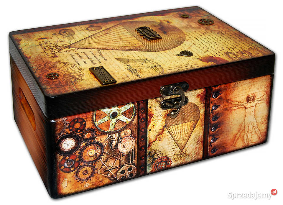 KUFER skrzynka drewniana LEONARDO da VINCI kujawsko-pomorskie Bydgoszcz