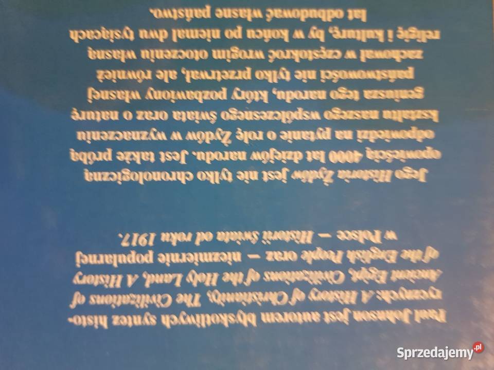 Paul Johnson historia zgw wiara religia Rok wydania 1993 Pozostałe Kielce