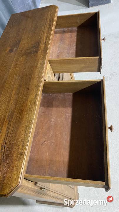 Rzeźbiona komoda w rustykalnym stylu lity dąb Meble Gryfice sprzedam