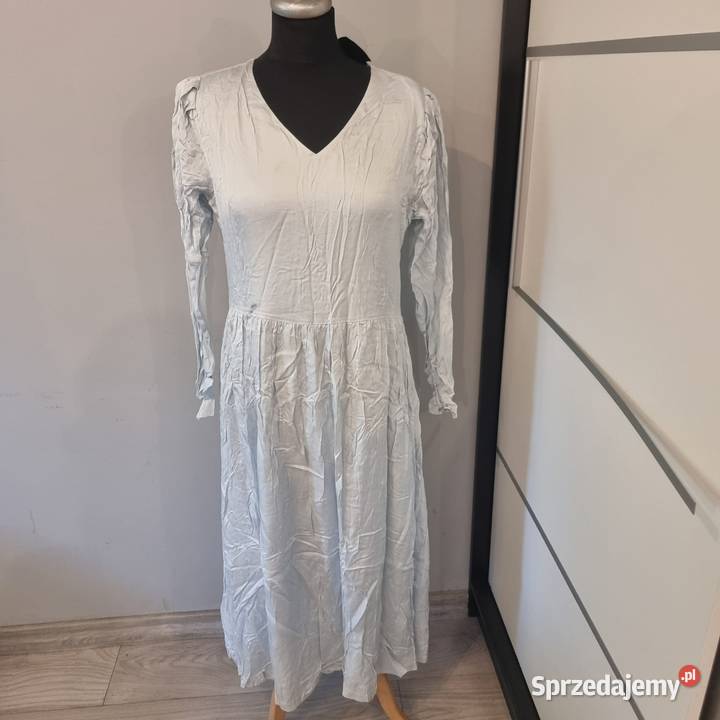 Błękitna sukienka midi Bruuns Bazaar M niebieski Kraków