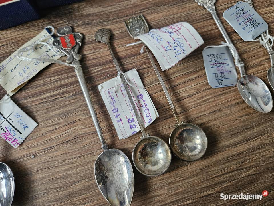 9x łyżeczka srebna Próba 725 do 800 Kłodawa