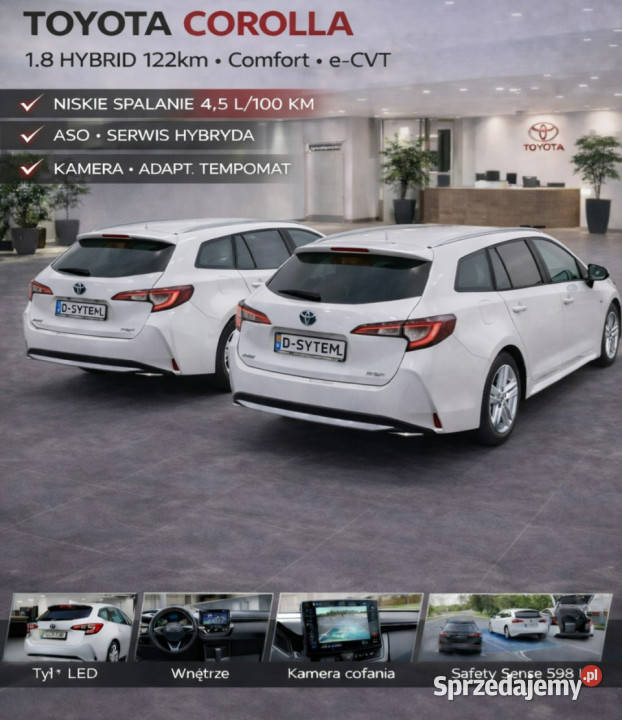Toyota Corolla 2122 Salon Polska 18 HYBRID 1wł z Białystok