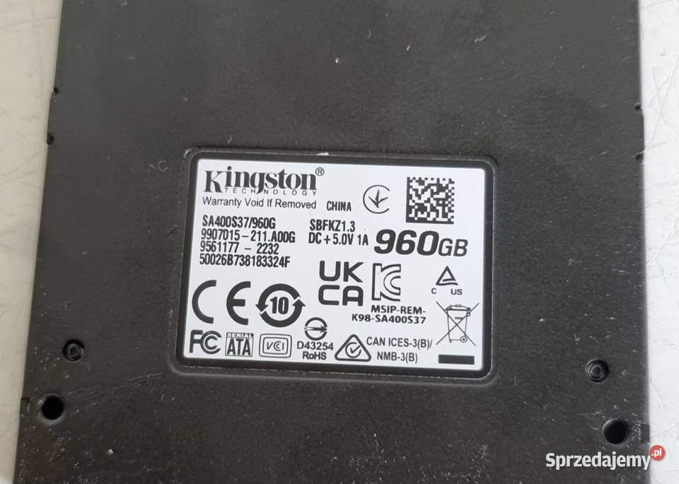 Dysk SSD Kingston 960 GB sprawny Dyski śląskie Jastrzębie-Zdrój