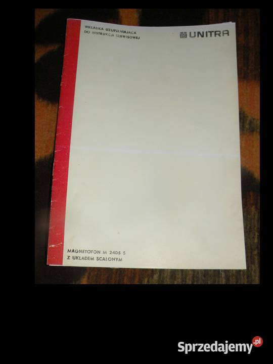 Wkładka uzupełniająca do instr serw M2405 S z