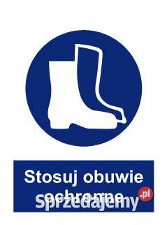 Naklejka BHP Stosuj obuwie ochronne GL046 sprzedam