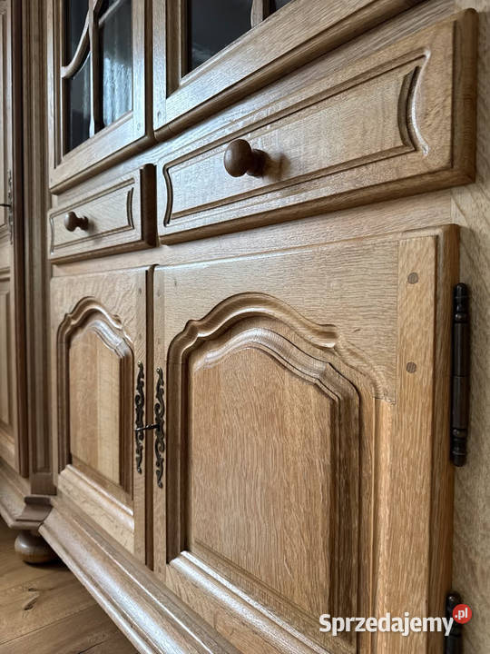 Ładny kredens dębowy dębowa biblioteka serwantka 250cm