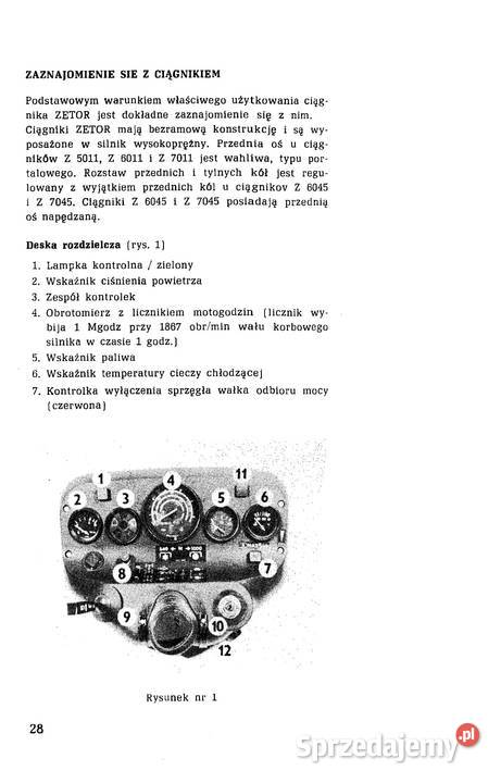 Instrukcja obsługi ZETOR 50116011 6045 70117045 podkarpackie