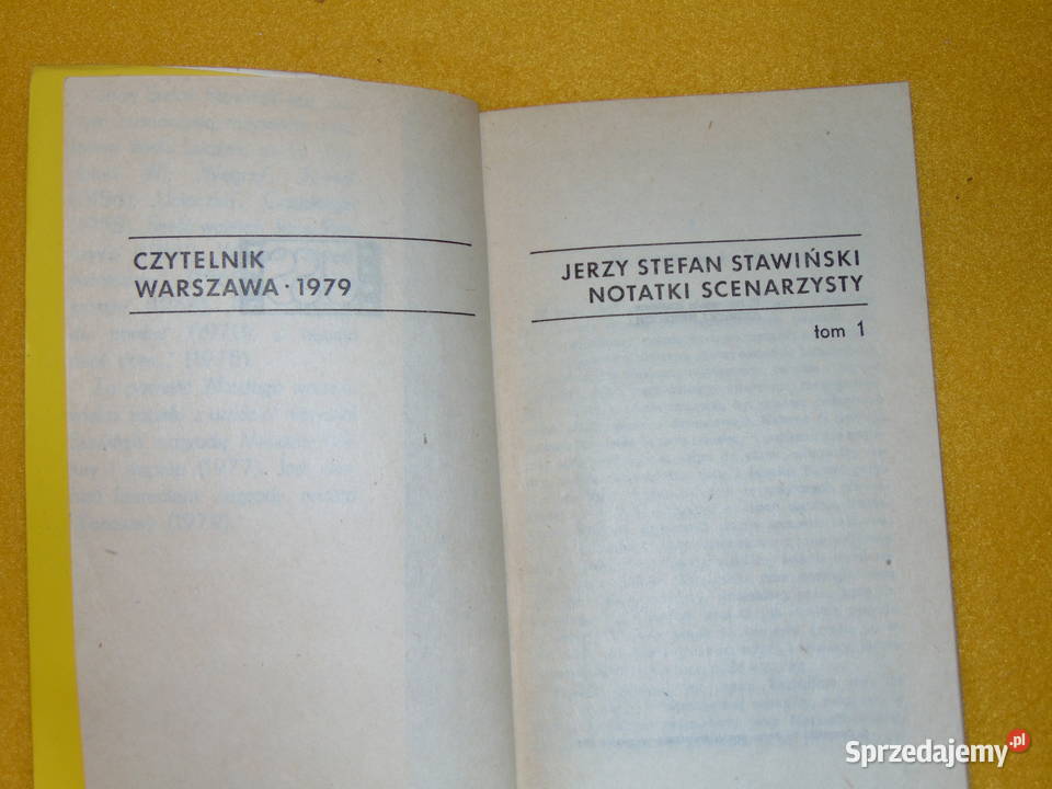 Notatki scenarzysty Tom 1 Stefan Stawiński miękka z obwolutą Lublin