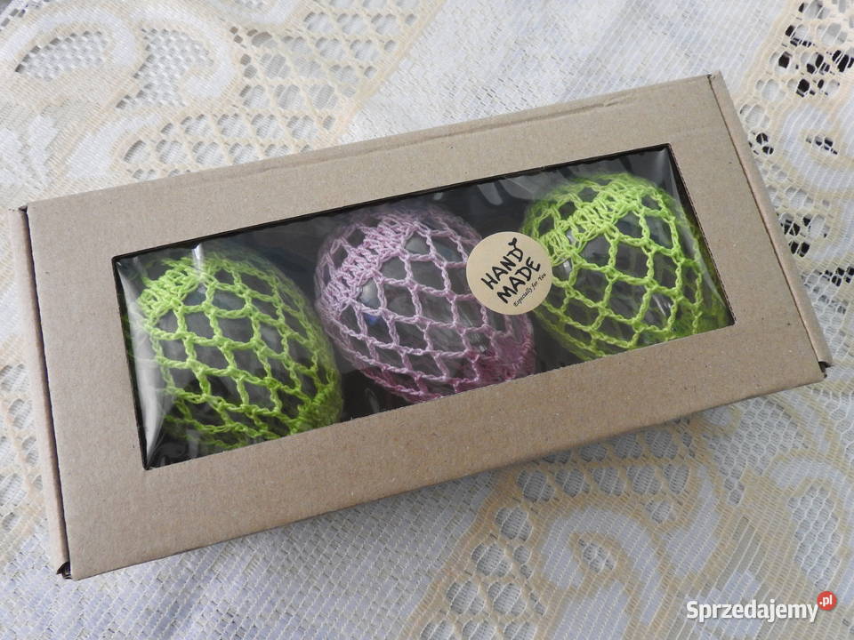 3 jajka dziergane na szydełku 8 Bytom