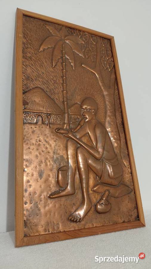 Płaskorzeźba Miedziana Krzykawa