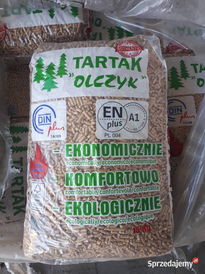 Pellet OLCZYK certyfikat worki 15 ORYGINAŁ Będków