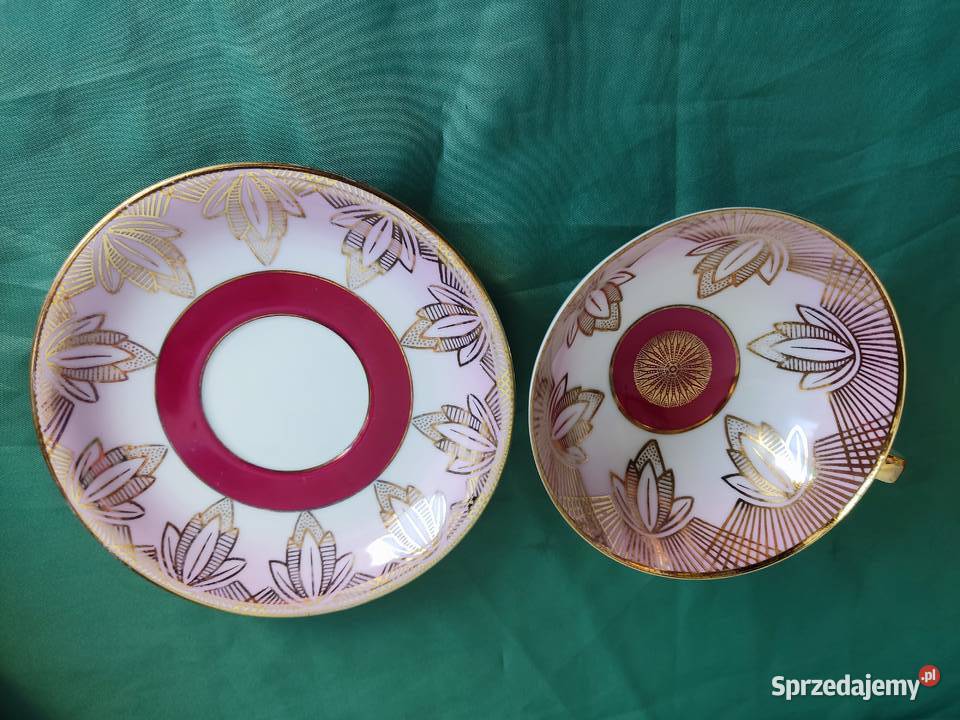 Filiżanka ze spodkiem porcelana P M K Bavaria Głuchołazy