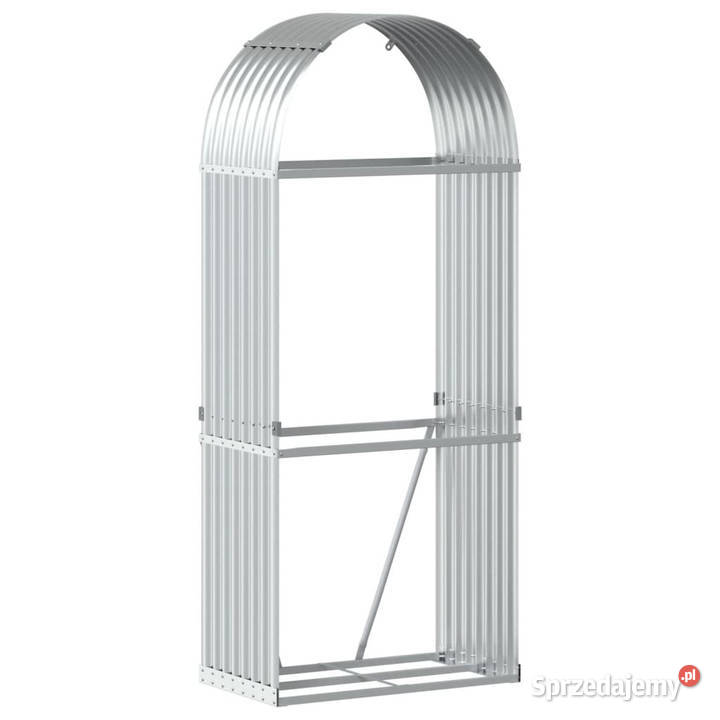 Stojak na drewno srebrny 80x45x190 stal Warszawa sprzedam