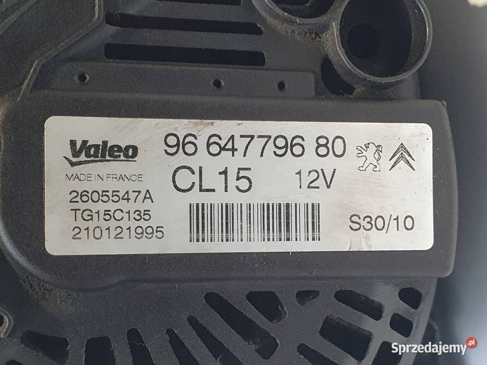ALTERNATOR Peugeot Partner II 16 HDI 9664779680 lubelskie Chełm sprzedam