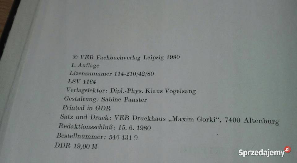 Optik und Spektroskopie Schilling Heinz Gdańsk