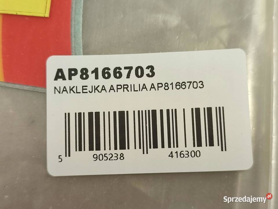 NAKLEJKA NA ZADUPEK PRAWA APRILIA MX 125 sprzedam