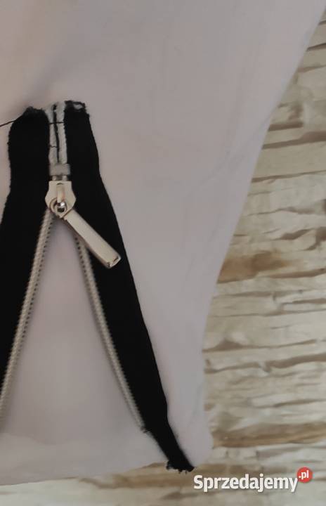 Glamour bluzka biała z nadrukiem biały Bluzki i koszule Gdańsk